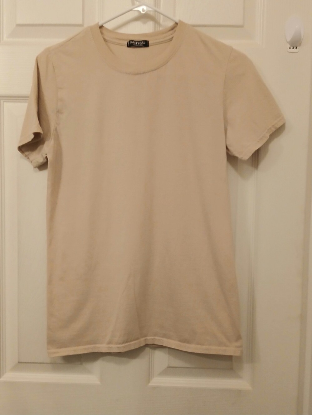 Nasty Gal T-Shirt Tee Women's Size S Tan Beige Casual Everyday Wear Neutral